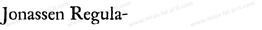 Jonassen Regula字体转换